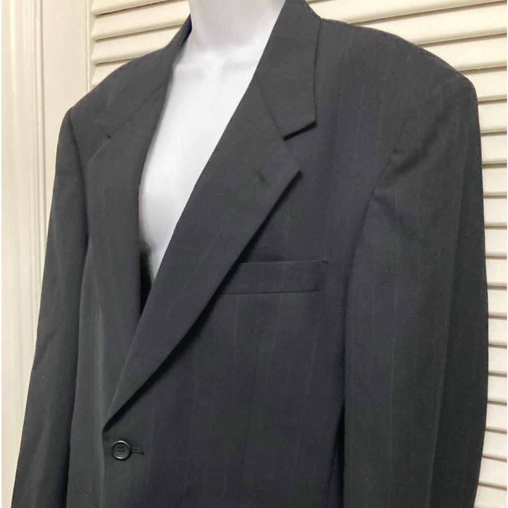 Mens Evan_Picone suit jacket blazer wool black